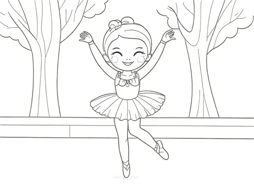 Thumbnail Ballerina Ausmalbild