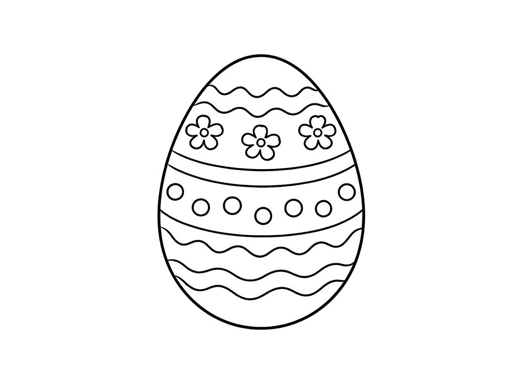 Ausmalbild Ostern Osterei Variante 1