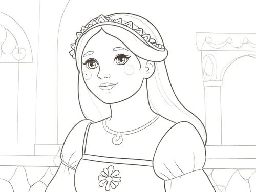 Thumbnail ausmalbild prinzessin