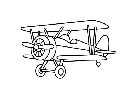 Thumbnail Ausmalbild Doppeldecker