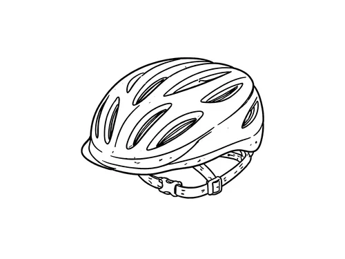 Thumbnail Ausmalbild Fahrrad Fahrradhelm