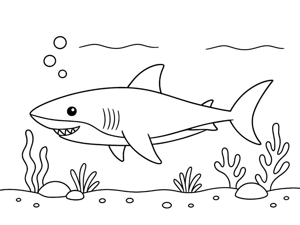 Ausmalbild Haifisch