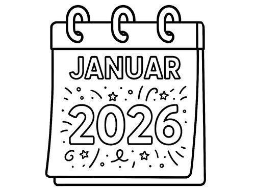 Thumbnail Ausmalbild 2026 Kalenderblatt