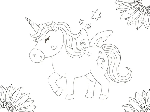 Thumbnail ausmalbilder drucken einhorn