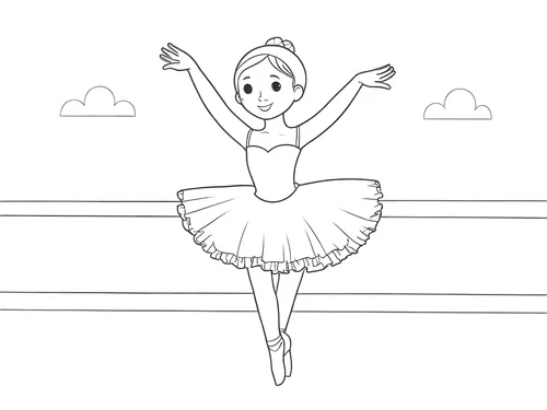 Thumbnail ballerina bild zum ausmalen