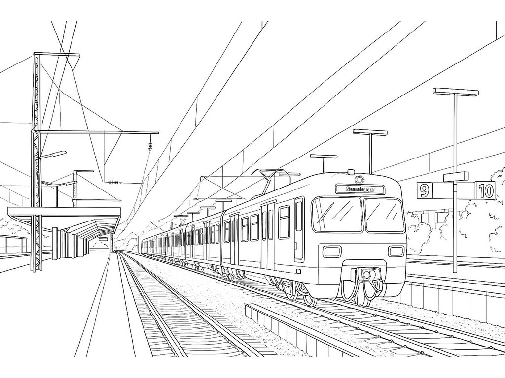 S-Bahn am Bahnhof