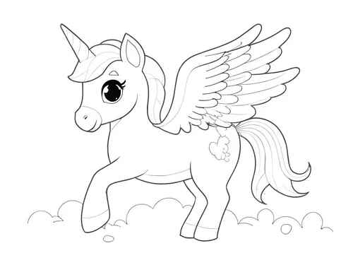Thumbnail ausmalbild einhorn