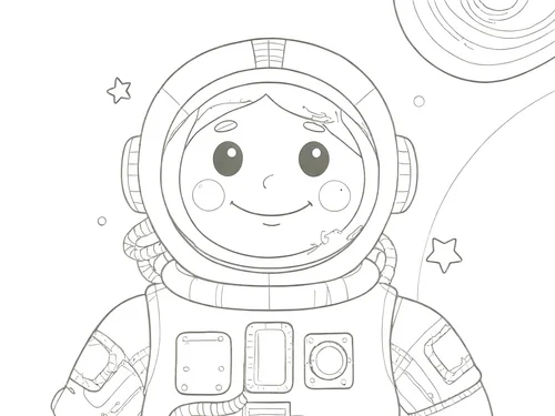 Thumbnail Malvorlage Astronaut