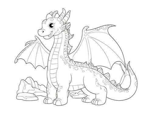 Thumbnail Ausmalbilder Drachen drucken