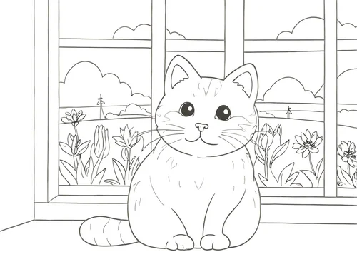 Thumbnail Katze ausdrucken ausmalen
