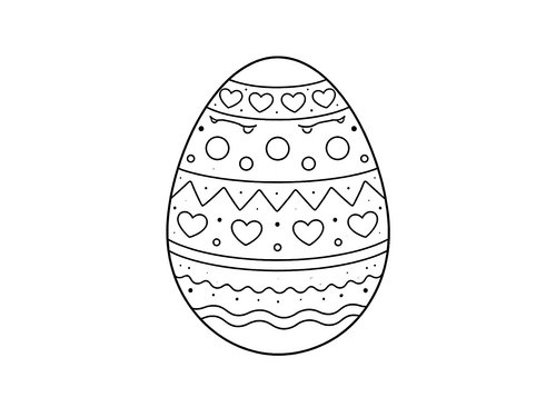 Thumbnail Ausmalbild Ostern Osterei Variante 4