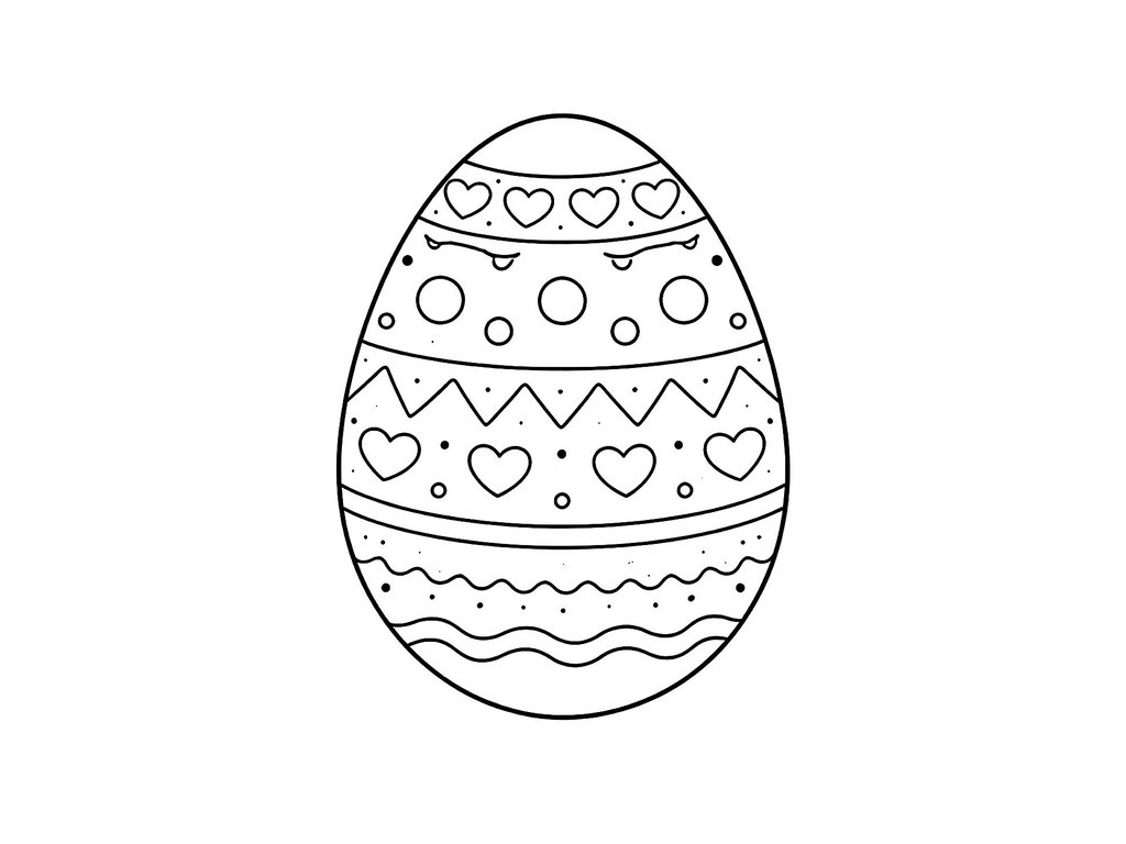 Ausmalbild Ostern Osterei Variante 4