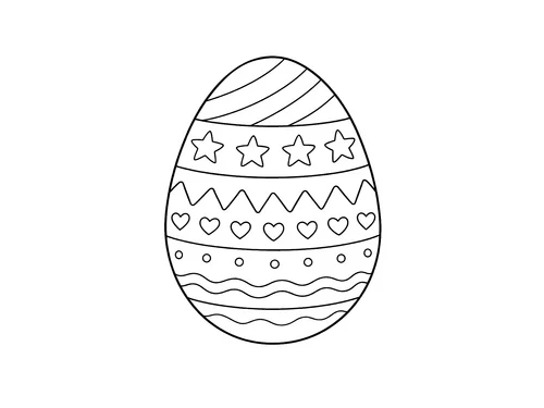 Thumbnail Ausmalbild Ostern Osterei Variante 3