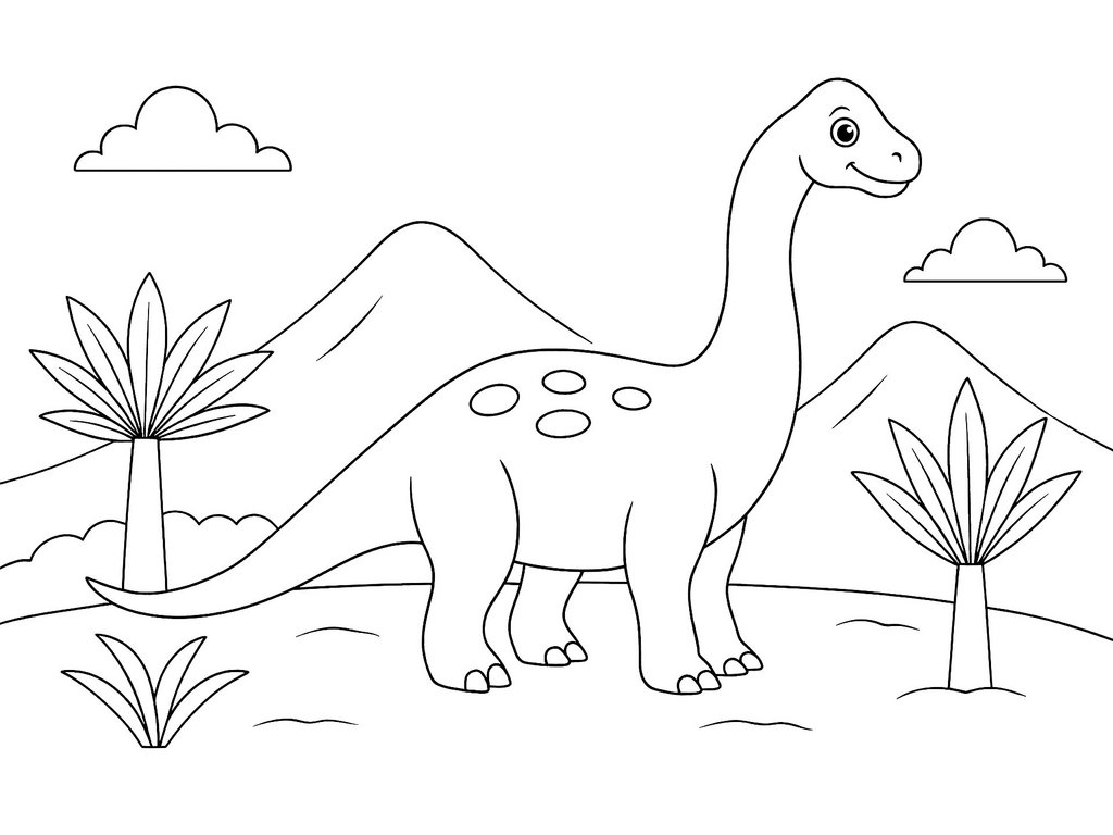 Ausmalbild Brachiosaurus