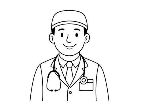 Thumbnail Ausmalbild Arzt