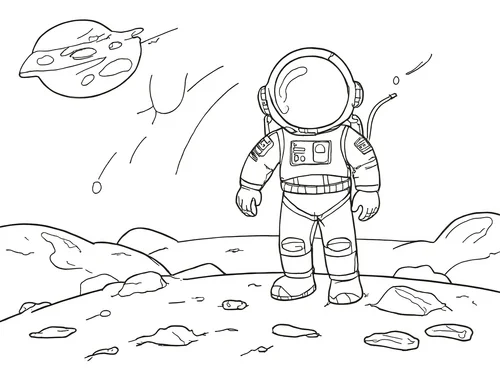 Thumbnail Astronaut Bilder zum Ausmalen