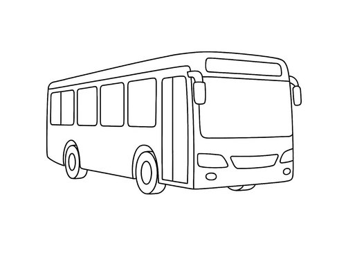 Thumbnail Ausmalbild Bus einfach