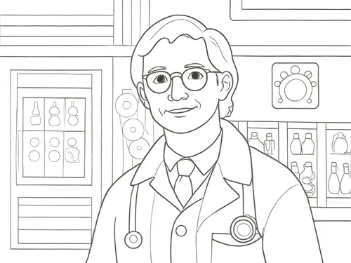 Thumbnail Doktor Bild ausmalen