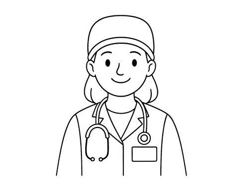 Thumbnail Ausmalbild Ärztin