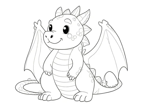 Thumbnail Drache ausmalen
