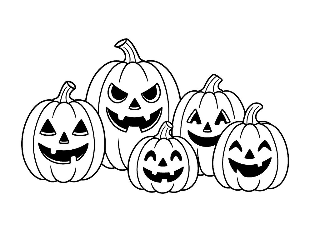 Ausmalbild Halloween Kübisse