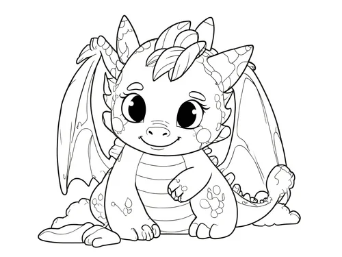 Thumbnail Drachen Ausmalbild Kostenlos