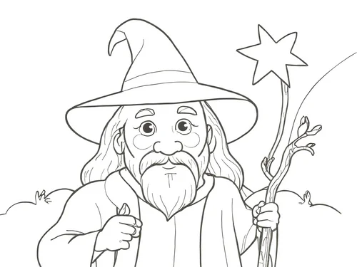 Thumbnail Zauberer zum Ausmalen