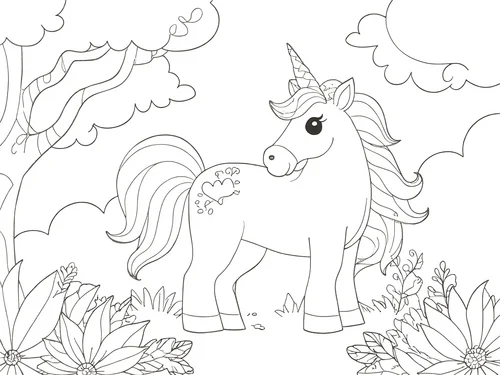 Thumbnail ausmalbild einhorn pdf