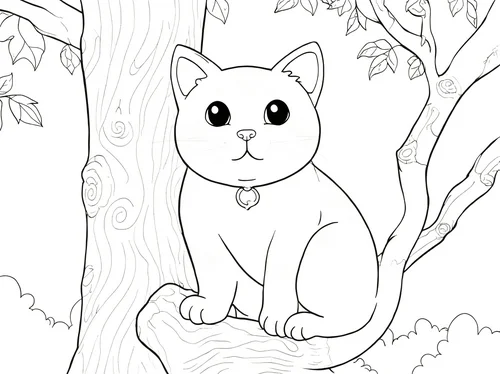 Thumbnail Ausmalbilder für Erwachsene Katzen