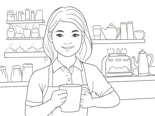 Thumbnail Bild Cafe zum Ausmalen