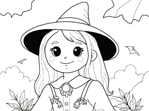 Thumbnail Hexe zum Ausmalen
