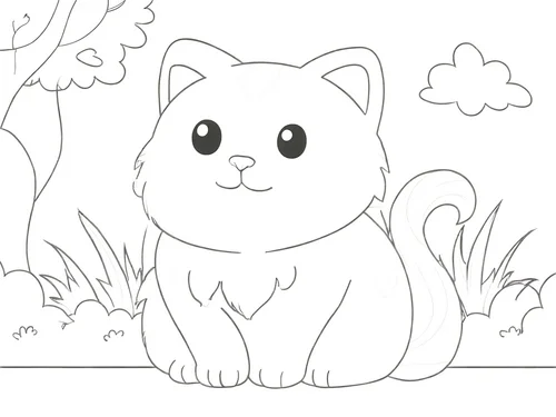 Thumbnail Katze Bild zum Ausmalen
