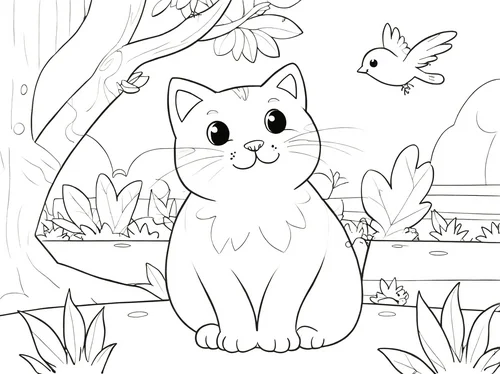 Thumbnail Ausmalbilder Katzen kostenlos