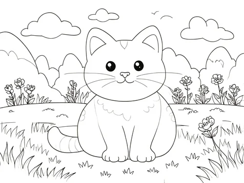 Thumbnail Bild Katze zum Ausmalen