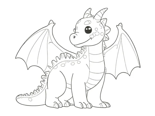 Thumbnail Drachen zum Ausmalen