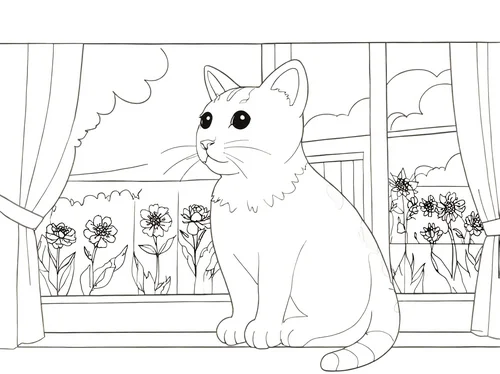 Thumbnail Katze Ausmalbild Erwachsene