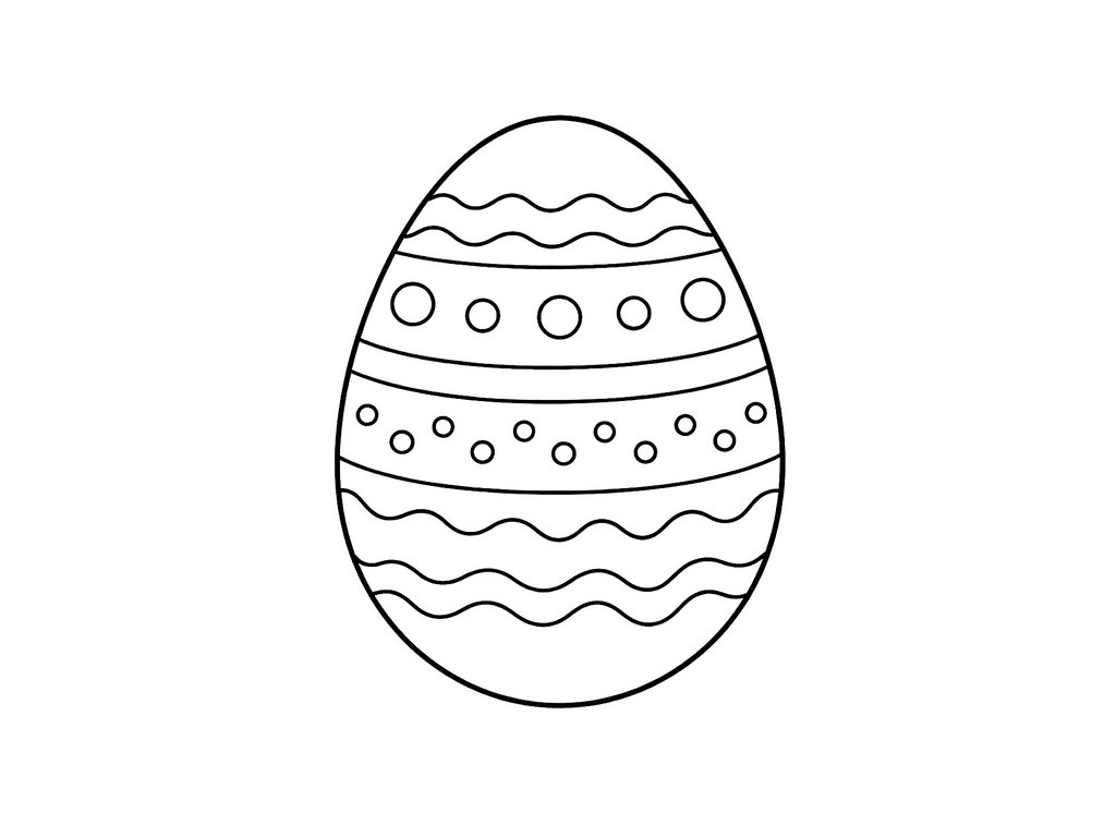 Ausmalbild Ostern Osterei Variante 2