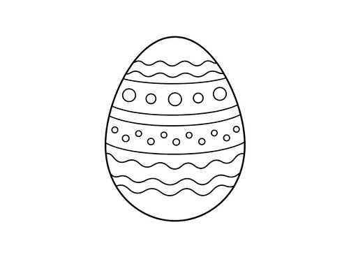 Thumbnail Ausmalbild Ostern Osterei Variante 2