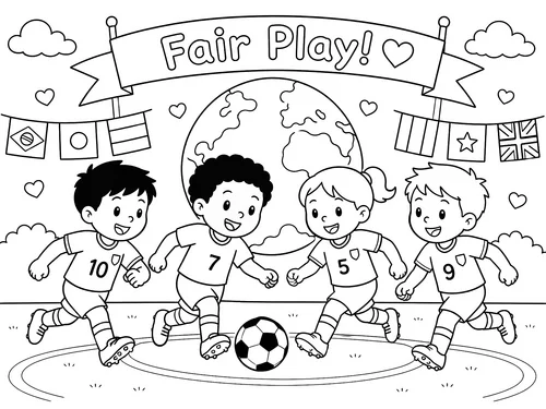 Thumbnail Ausmalbild Sport Fussball Spieler