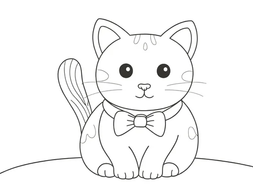 Thumbnail Süße Katzen Ausmalbilder