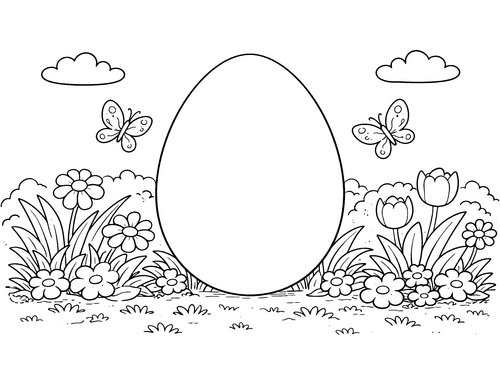 Thumbnail Ausmalbild Ostern Osterei zum Gestalten